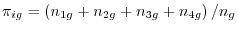 \pi _{ig} =\left( {n_{1g} +n_{2g} +n_{3g} +n_{4g} } \right)/n_g 