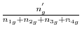 \frac{n_g^{'} }{n_{1g} +n_{2g} +n_{3g} +n_{4g} }