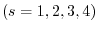 \left( {s=1,2,3,4} \right)