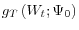 g_{T}\left( W_{t} ;\Psi_{0}\right) 