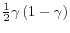 \frac{1}{2} \gamma\left( 1-\gamma\right) 