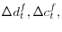 \Delta d_{t}^{f},\Delta c_{t}^{f},