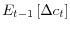  E_{t-1}\left[ \Delta c_{t}\right] 