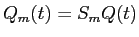  Q_{m}(t) = S_{m} Q(t)