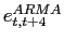 $ e_{t,t+4}^{ARMA}$