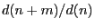 d(n+m)/d(n)