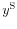  y^{\mathrm{S}}