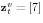 {\rm {\bf z}}_t^v =\left[ 7 \right]