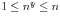 1\le n^y\le n