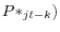 P*_{jt-k})