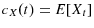 c_{X}(t)=E[X_{t}]