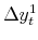  \Delta y_{t}^{1}
