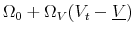  \Omega_0+\Omega_V (V_t-\underline{V})