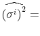 \displaystyle \widehat{\left(\sigma^i\right)^2} =