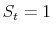  {{S_t=1}}