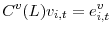 \displaystyle C^{v}(L)v_{i,t}=e_{i,t}^{v}