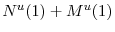  % N^{u}(1)+M^{u}(1)% 
