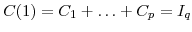  C(1)=C_{1}+\ldots+C_{p}=I_{q}