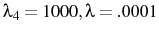  \lambda_4=1000, \lambda=.0001