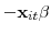  -\mathbf{x}_{it}\mathbf{\beta}