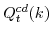  Q^{cd}_{t}(k)