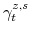  \gamma^{z,s}_{t}