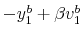  -y_{1}^{b}+\beta v_{1}^{b}