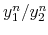  y_{1}^{n}/y_{2}^{n}