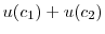 \displaystyle u(c_{1}) + u(c_{2})