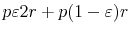  p\varepsilon 2r+p(1-\varepsilon)r