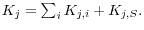 K_j =\sum\nolimits_i {K_{j,i} } +K_{j,S} .