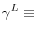 \gamma^{L} \equiv 