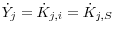 \dot {Y}_j =\dot {K}_{j,i} =\dot {K}_{j,S} 