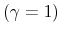  \left( \gamma=1\right) 