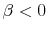  \beta< 0