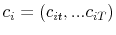 c_i=(c_{it},...c_{iT})