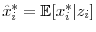  \hat{x}_i^{*}=\mathbb{E}[x_i^{*}\vert z_i]