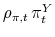  \rho_{\pi,t} \pi_{t}^{Y}