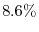  8.6\%