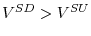  V^{SD}>V^{SU}