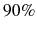  90\%