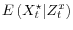  E\left(X_t^\star \vert Z_t^x \right)