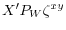  X^\prime P_W \zeta^{xy}