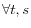  \forall t,s