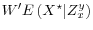 W^\prime E\left( X^\star \vert Z_x^y \right)