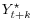  Y_{t+k}^\star