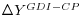  \Delta Y^{GDI-CP}