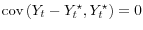  \mathop{\mathrm{cov}}\left(Y_t - Y_t^\star, Y_t^\star \right) = 0