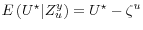  E\left( U^\star \vert Z_u^y \right)= U^\star - \zeta^u