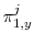\pi_{1,y}^{j}